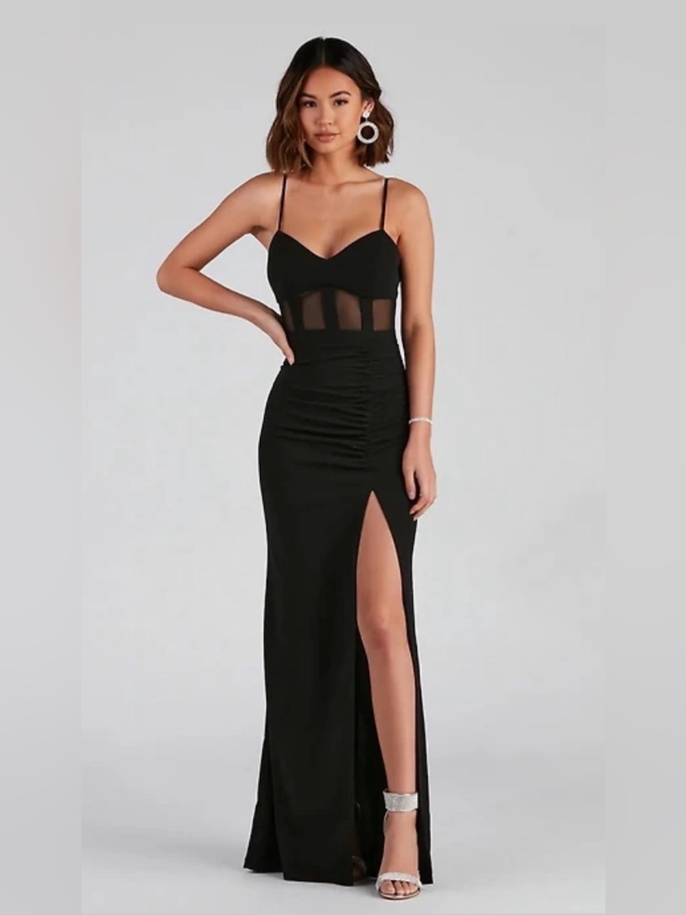 Windsor Formal High Slit Dress XS